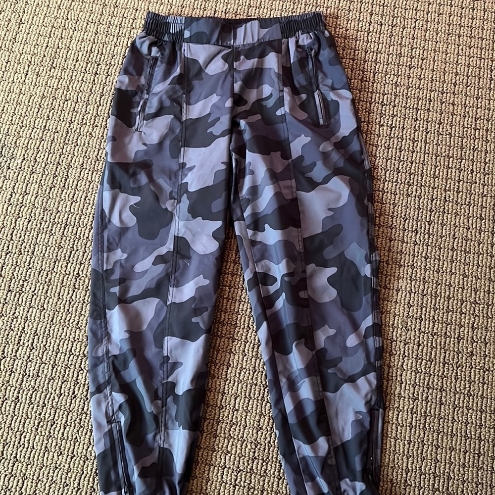blue athletic camo joggers